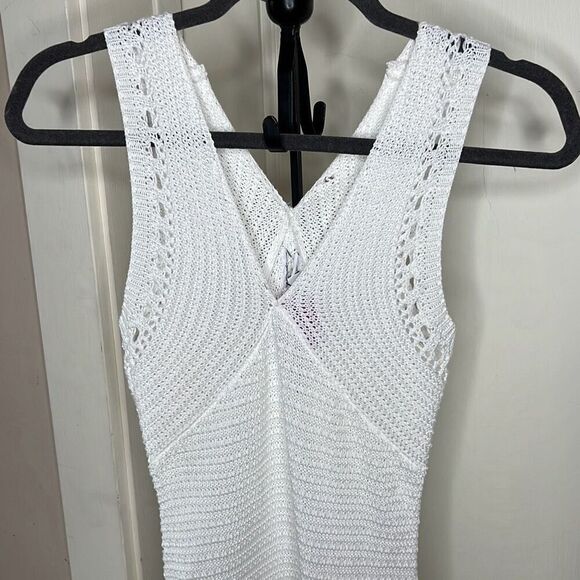 Princess Polly NYMAN MAXI DRESS WHITE Crocheted XS/Small Nwot - Picture 4 of 8